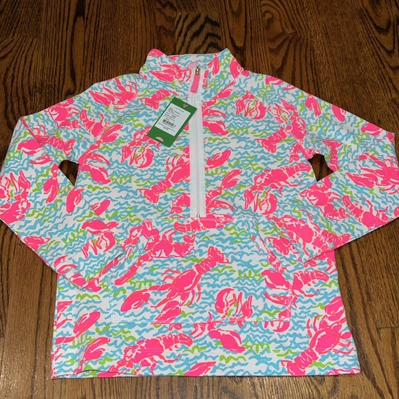Lilly Pulitzer girls little skipper popover & chrissy shorts lobstah roll L NWT - Picture 7 of 13